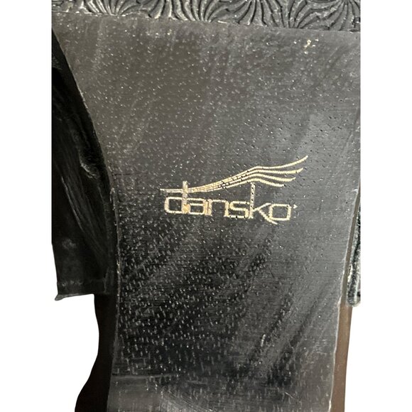 Dansko Leather Studded Heel Ryder Clogs Ankle Strap Black Y2K Size 42 / 11.5 - Picture 6 of 11